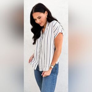 The‎ workshop striped short sleeve shirt
